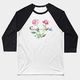 Uniquely Bloomed- Light Baseball T-Shirt